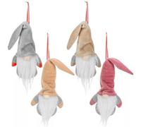 Urbn-Living Set Of 4 - Christmas Gnome Ornaments Hanging Decorations