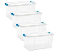 Urbn-Living Set Of 4 - Medium Under Bed Clear Storage Box