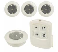 Urbn-Living Set Of 4 - Multi-Functions Led Push Lights With Remote