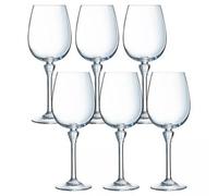 Urbn-Living Set Of 6 - 350Ml Eclat Cristal Amarante Stemmed Wine Glasses