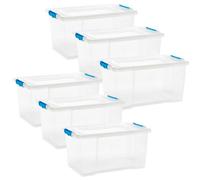 Urbn-Living Set Of 6 - Medium Under Bed Clear Storage Box