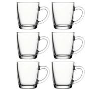 Urbn-Living Set Of 6 - Pasabahce Coffee Glass Mugs Sleeve 340Ml