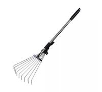 Urbn-Living Silver Extendable Carbon Steel Garden Rake