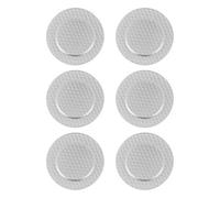 Urbn-Living Silver, Set Of 6 - Diamond Cross Charger Plates