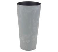 Urbn-Living Tubus 25Cm Concrete Effect Tall Planter Pot With Insert