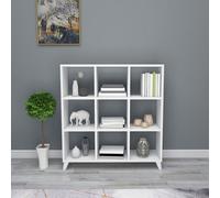 Urbn-Living Urbnliving 101Cm Height White 9 Cube Square Bookcase With Legs Cabinet Storage Shelving Display Wood Shelf