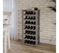 Urbn-Living Urbnliving 108Cm Height 7-Tier Grey Wine Rack Freestanding Holds 28 Bottles Home Bar Stand