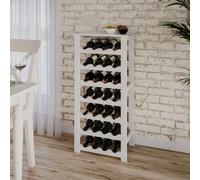 Urbn-Living Urbnliving 108Cm Height 7-Tier White Wine Rack Freestanding Holds 28 Bottles Home Bar Stand