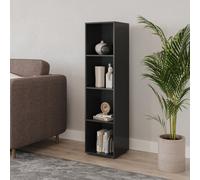 Urbn-Living Urbnliving 120Cm Height Black 4-Cube Shelving Unit - Tall
