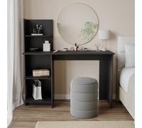 Urbn-Living Urbnliving 120Cm Height Black Computer Desk Workstation 4-Tier Shelves Home Office Study Writing Table