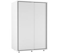 Urbn-Living Urbnliving 120Cm Height White Carcass With 2 White Sliding Doors Wardrobe Bedroom Storage Closet Hanging Rail Cupboard Unit