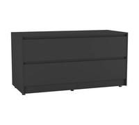 Urbn-Living Urbnliving 120Cm Wide Black Carcass With 4 Black Drawer Bedside End Cabinet Organiser Storage Unit Bedroom Furniture