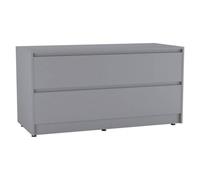 Urbn-Living Urbnliving 120Cm Wide Grey Carcass With 4 Grey Drawer Bedside End Cabinet Organiser Storage Unit Bedroom Furniture