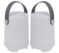 Urbn-Living Urbnliving 15Cm Height Led Colour Changing Table Lamp With Rechargeable Battery Usb Cable Set Of 2