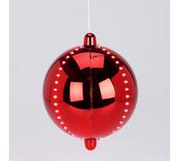 URBNLIVING 15cm LED Light Up Red Ball Christmas Tree Decoration Warm White Timer for Xmas Party/Wedding/Gaming Room Decoration Tree Lights Indoor Outdoor