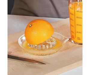 Urbn-Living Urbnliving 16Cm Round Glass Citrus Lemon Orange Lime Squeezer Strainer Fresh Hand Juicer Tool