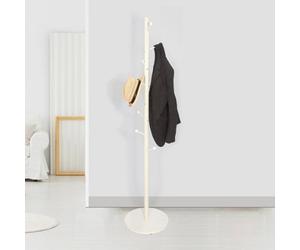 Urbn-Living Urbnliving 174Cm Height Coat Rack Tree Branch Hanger Stand Multi Hooks Hallway Freestanding W/ Mdf Base, White