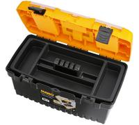 Urbn-Living Urbnliving 19 Inch Height Large Plastic Toolboxes Chest Lockable Lid Removable Storage Compartment Inserts
