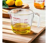 URBNLIVING 1L Clear Glass Measuring Mixing Jug in ML Oz Pints Kitchen Cooking Baking