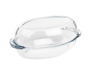 Urbn-Living Urbnliving 2.25L Pyrex Glass Oven Dish Oval Roasting Baking Casserole Bakeware & Lid