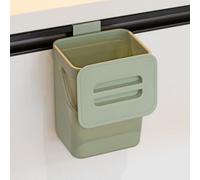 Urbn-Living Urbnliving 20.5Cm Height 3L Green Wall Mounted Hanging Recycling Waste Bin Kitchen Cabinet Door With Handle & Lid