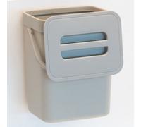 URBNLIVING 3L Wall Mounted Hanging Recycling Waste Bin Kitchen Cabinet Door with Handle & Lid - Wall-Mounted Garbage Bin for Kitchen Cabinet Door, Small Under Sink Trash Can for Cupboard, Bathroom