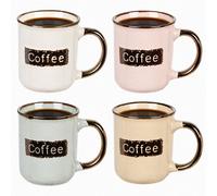 Urbn-Living Urbnliving 200Ml Ceramic Coffee Tea Mug Set With Handle - Classic & 4Pcs