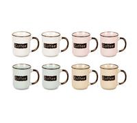 Urbn-Living Urbnliving 200Ml Ceramic Coffee Tea Mug Set With Handle - Classic & 8Pcs