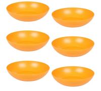 URBNLIVING 6 Pcs Durable Deep Round Plastic Dinner & Picnic Plates Multicolour Reusable Solid Colour Plates Outdoor Tableware Lightweight Portable Ideal for Camping BBQs Outdoor Events