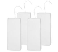 Urbn-Living Urbnliving 20Cm Height 4 Pcs White Ceramic Radiator Hanging Humidifier Home Air Water Moisture Humidity Control Diy