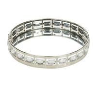 Urbn-Living Urbnliving 20Cm Round Silver Mirror Tray Candle Centrepiece Decorative Xmas Gift