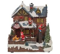 Urbn-Living Urbnliving 21Cm Width Light Up Christmas Festive Village Scene Illuminated Led Town Decoration