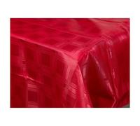 URBNLIVING Decorative Damask Rectangle Tablecloths Covers Oblong Tableware Dinning Table Cloth Décor (220 x 150cm, Red Checkered)