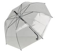 Urbn-Living Urbnliving 23 Inch Transparent Wedding Umbrella Dome Automatic Walking Stick Crook Handle Set Of 1