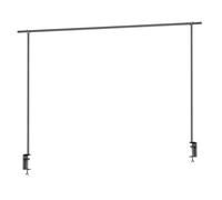 Urbn-Living Urbnliving 250Cm Metal Over Table Hanging Decoration Silver Display Rod Rail Pole With Clamp