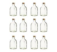 Urbn-Living Urbnliving 250Ml 12Pcs Glass Storage Bottle Jars Vials Cork Stopper Lid Kitchen Cruet Food Set