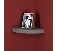 Urbn-Living Urbnliving 25Cm Height Grey Floating Wooden Wall Mounting Corner Shelf Display Unit Mdf Shelf Book Storage