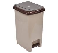 Urbn-Living Urbnliving 25L Slim Pedal Waste Recycling Bin Can Insert Step On Lid Kitchen Bathroom Cappuccino