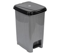 Urbn-Living Urbnliving 25L Slim Pedal Waste Recycling Bin Can Insert Step On Lid Kitchen Bathroom Grey