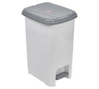 Urbn-Living Urbnliving 25L Slim Pedal Waste Recycling Bin Can Insert Step On Lid Kitchen Bathroom White