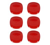 Urbn-Living Urbnliving 26Cm Diameter Red Colour 6Pcs Plastic Dinner Plates