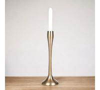 URBNLIVING 26/31cm Tall Metal Candle Taper Stand Holder Candlesticks Set for Candlelight Dinner Table Centrepiece Mantel Wedding Decorative Decor Christmas Party Housewarming Gift (1x Gold small)