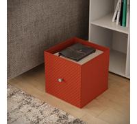 URBNLIVING Set of 1/4/6 Foldable 27cm Woven Fabric Storage Cube Box Drawer Insert Basket with Handle - Multi Colourful Collapsible Toy Arts & Crafts Bins, Durable and Lightweight for Home Office