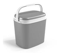 Urbn-Living Urbnliving 27L Grey Compact Leakproof Travel Insulated Cooler Cool Box Handle Ice Packs