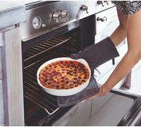 Urbn-Living Urbnliving 28Cm Diameter White Opal Glass Round Serving Dish