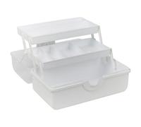 URBNLIVING 3-Tier Tray Plastic Sewing Craft Box Organizer, Compartments for Storage, Sewing & Craft Supplies, Lightweight & Compact