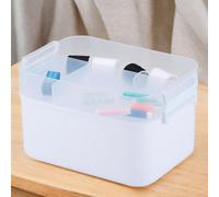 URBNLIVING 2-Layer Portable Sewing Accessories Box Kit - Organiser Trays with Clip-Lock Closures & Carry Handle - Lightweight & Compact Storage for Tools, Threads