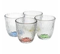 Urbn-Living Urbnliving 300Ml Coloured Base Crystal Design Dishwasher Safe Drinking Glasses 4Pcs