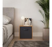 Urbn-Living Urbnliving 30Cm Height Beech Cube Unit With Black Insert