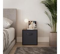 Urbn-Living Urbnliving 30Cm Height Black Cube Unit With Black Insert